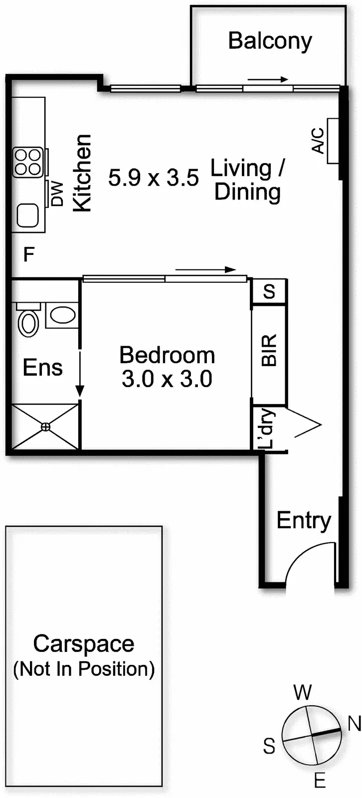 Floorplan of Homely apartment listing, 1008N/229 Toorak Road, South Yarra VIC 3141