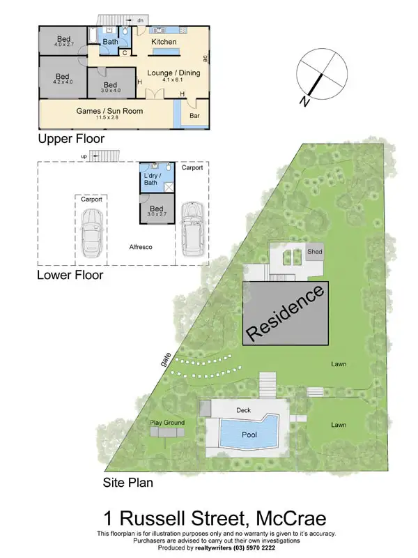 Floorplan of Homely house listing, 1 Russell Street, Mccrae VIC 3938