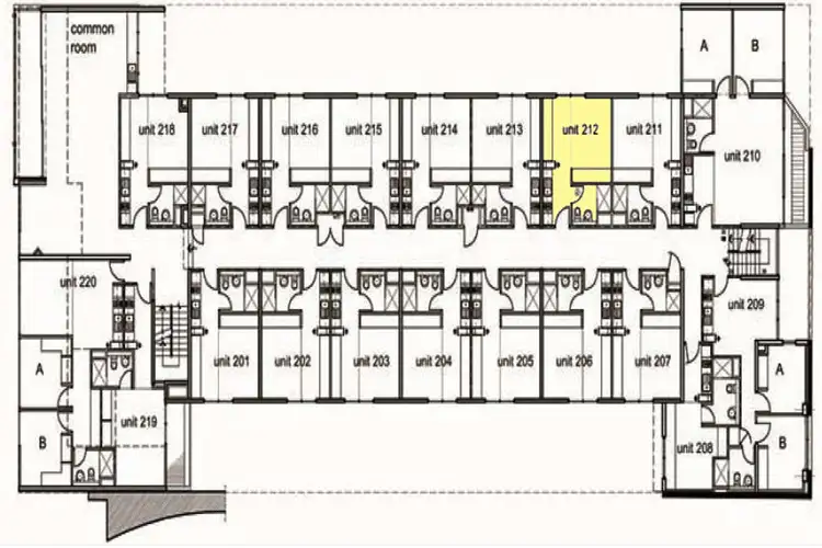 Floorplan of Homely studio listing, 212/141 Waverley Road, Malvern East VIC 3145
