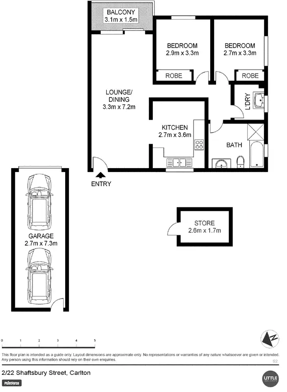Floorplan of Homely apartment listing, 2/22 Shaftesbury Street, Carlton NSW 2218