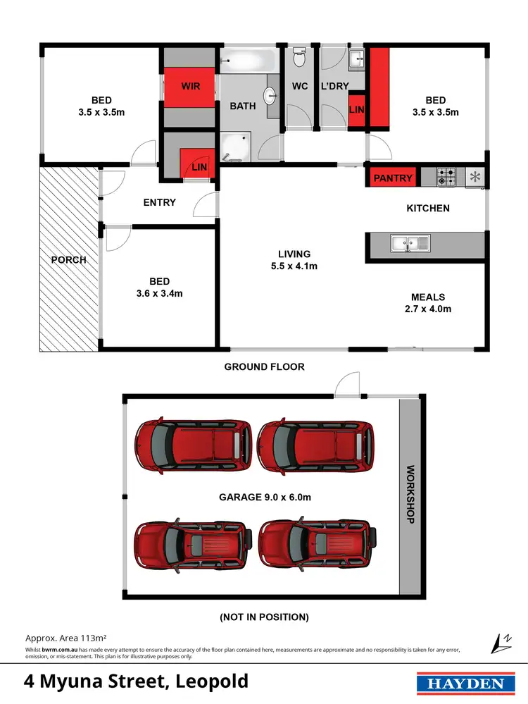 Floorplan of Homely house listing, 4 Myuna Street, Leopold VIC 3224
