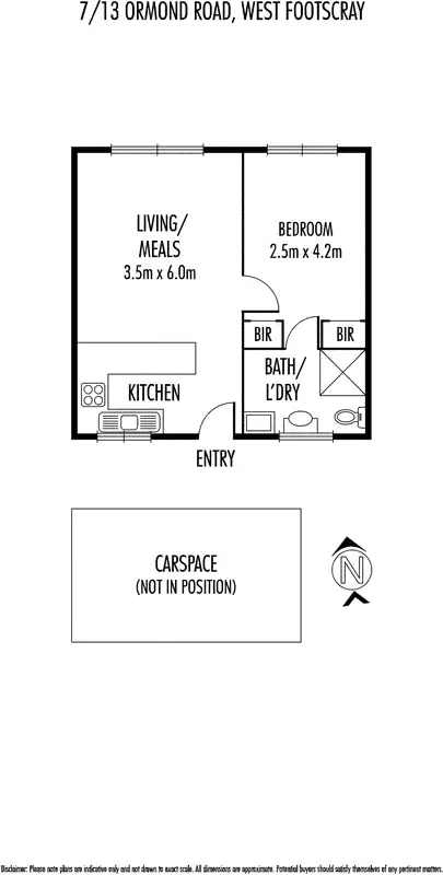 Floorplan of Homely flat listing, 7/13 Ormond Road, West Footscray VIC 3012