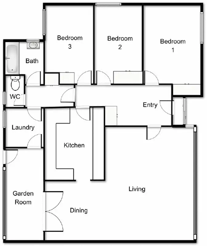 Floorplan of Homely semi-detached listing, 192 Majura Avenue, Ainslie ACT 2602