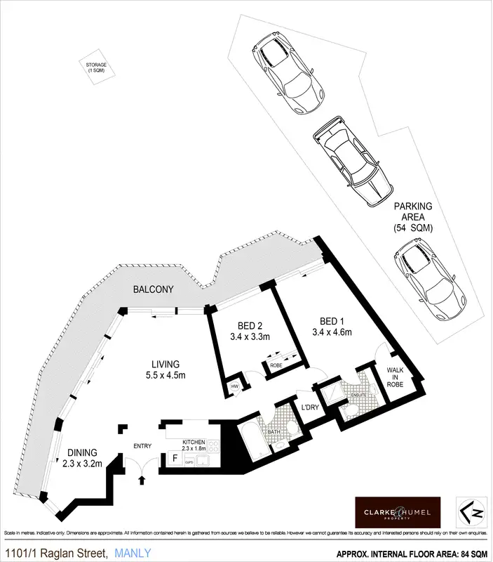 Floorplan of Homely apartment listing, 1101/1 Raglan Street, Manly NSW 2095