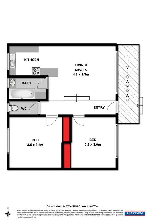 Floorplan of Homely unit listing, 8/19-21 Wallington Road, Ocean Grove VIC 3226