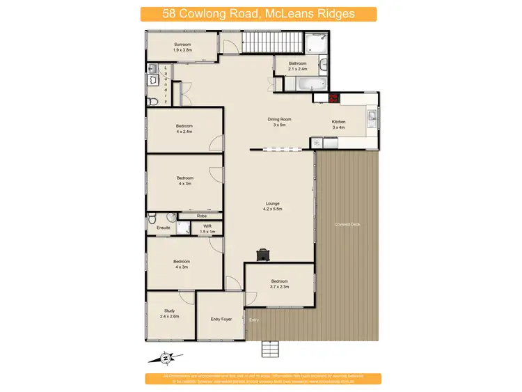 Floorplan of Homely rural property listing, 58 Cowlong Road, Mcleans Ridges NSW 2480