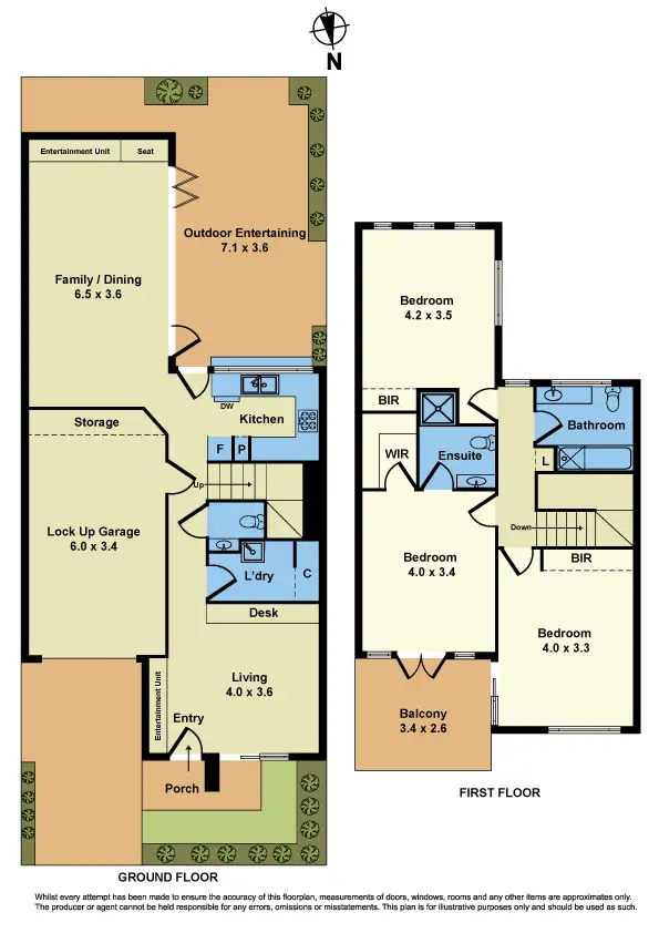 Floorplan of Homely townhouse listing, 7A Brunel Street, South Kingsville VIC 3015