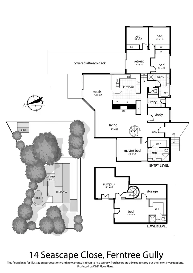 Floorplan of Homely house listing, 14 Seascape Close, Ferntree Gully VIC 3156