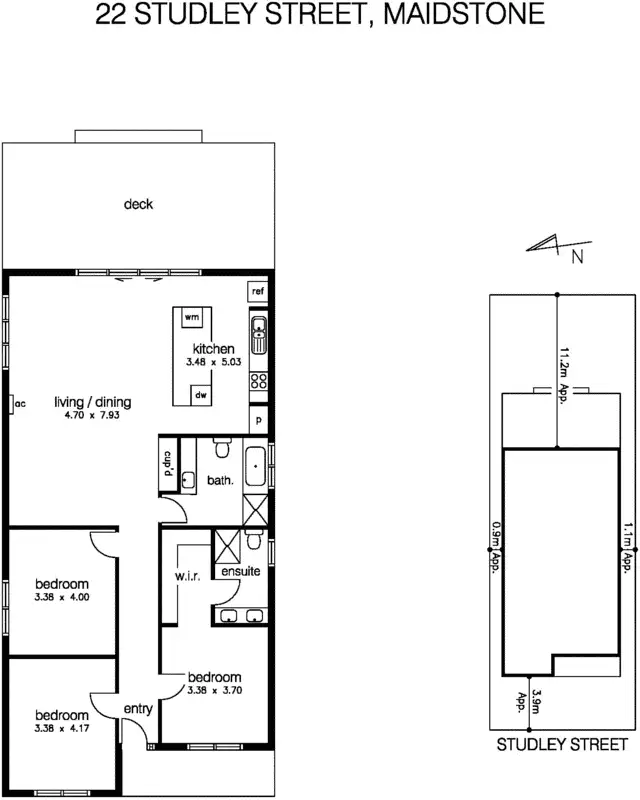 Floorplan of Homely house listing, 22 Studley Street, Maidstone VIC 3012