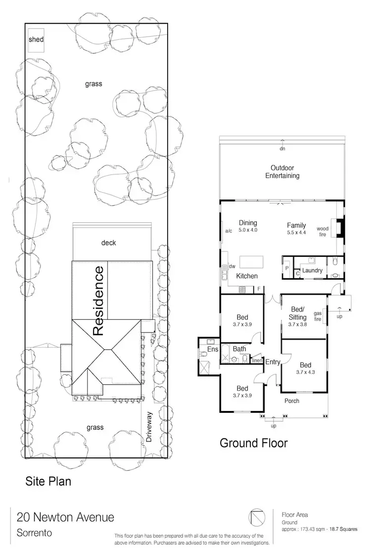 Floorplan of Homely house listing, 20 Newton Avenue, Sorrento VIC 3943