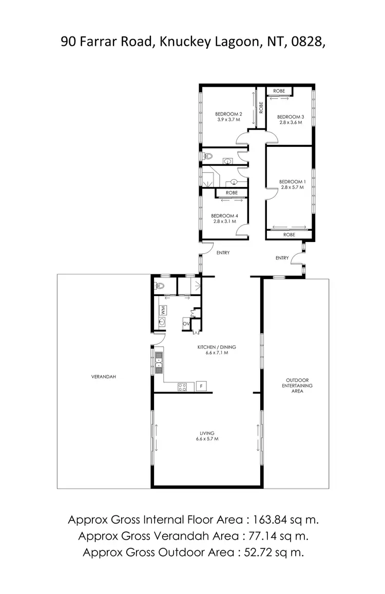 Floorplan of Homely house listing, 90 Farrar Road, Knuckey Lagoon NT 828