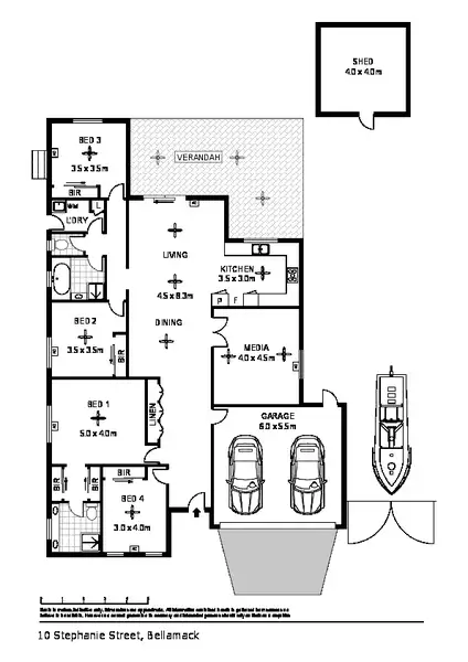 Floorplan of Homely house listing, 10 Stephanie Street, Bellamack NT 832