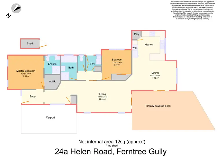 Floorplan of Homely unit listing, 24A Helen Road, Ferntree Gully VIC 3156