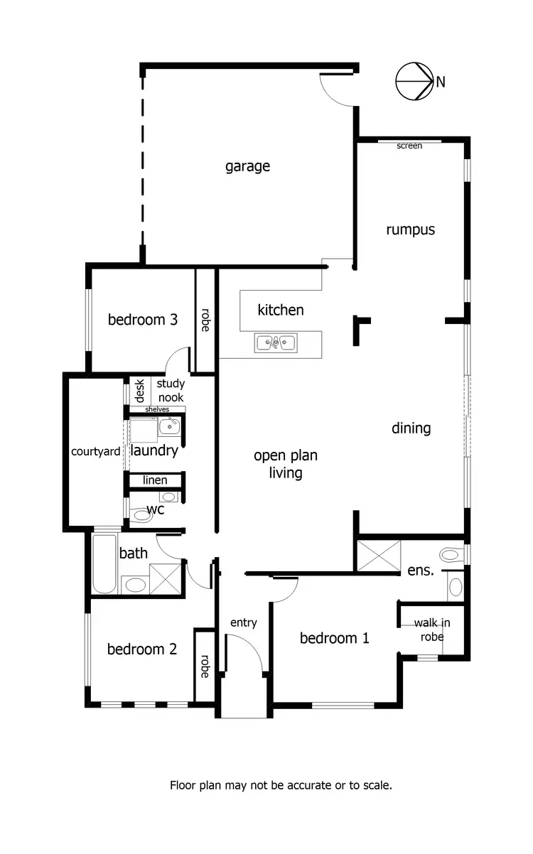 Floorplan of Homely townhouse listing, 1/82 Hurley Street, Mawson ACT 2607