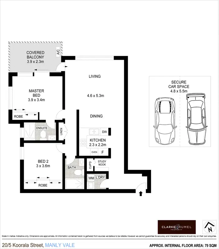 Floorplan of Homely apartment listing, 20/5 Koorala Street, Manly Vale NSW 2093
