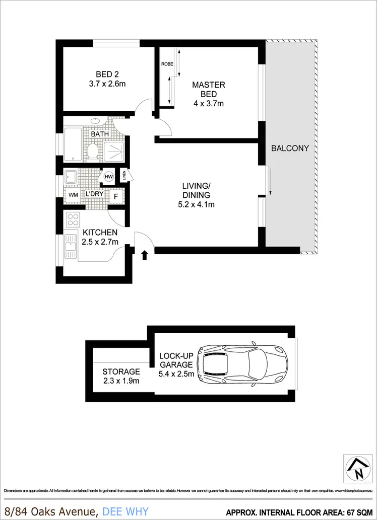 Floorplan of Homely apartment listing, 8/84 Oaks Avenue, Dee Why NSW 2099