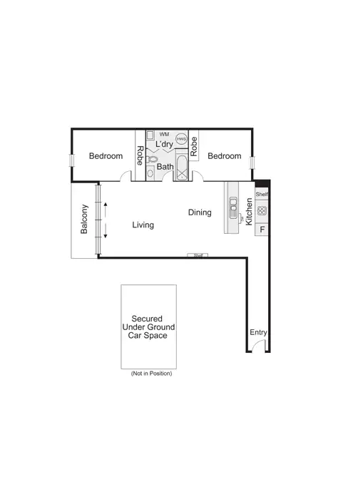 Floorplan of Homely apartment listing, 409/52 Nott Street, Port Melbourne VIC 3207