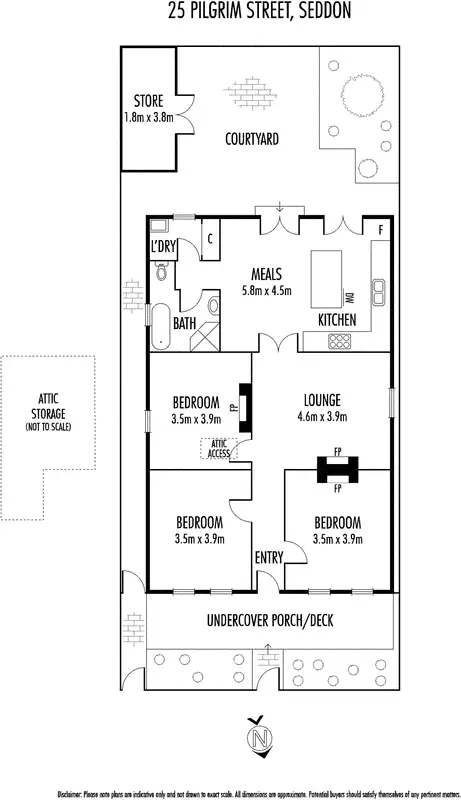 Floorplan of Homely house listing, 25 Pilgrim Street, Seddon VIC 3011