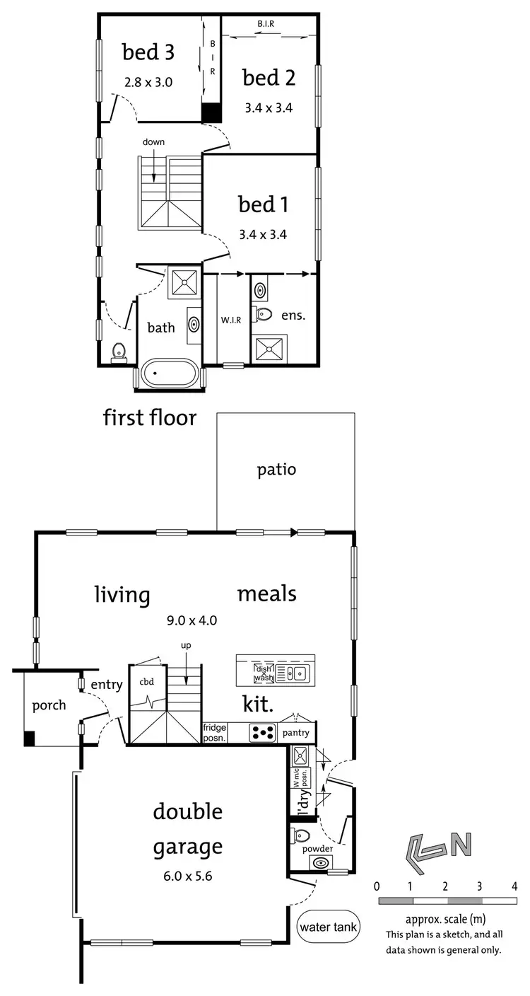 Floorplan of Homely townhouse listing, 1/33 Dobell Street, Blackburn South VIC 3130