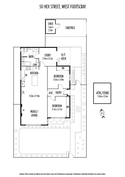 Floorplan of Homely house listing, 50 Hex Street, West Footscray VIC 3012