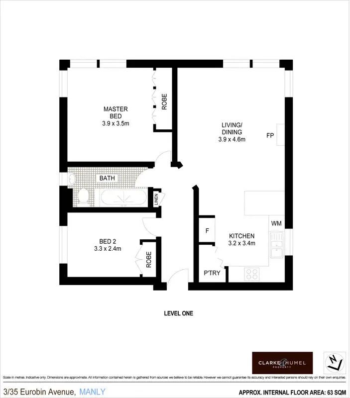 Floorplan of Homely apartment listing, 3/35 Eurobin Avenue, Manly NSW 2095