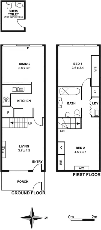 Floorplan of Homely terrace listing, 71 Harmsworth Street, Collingwood VIC 3066