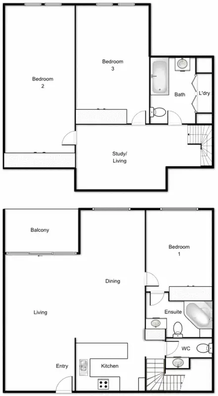 Floorplan of Homely apartment listing, 66/28 Torrens Street, Braddon ACT 2612