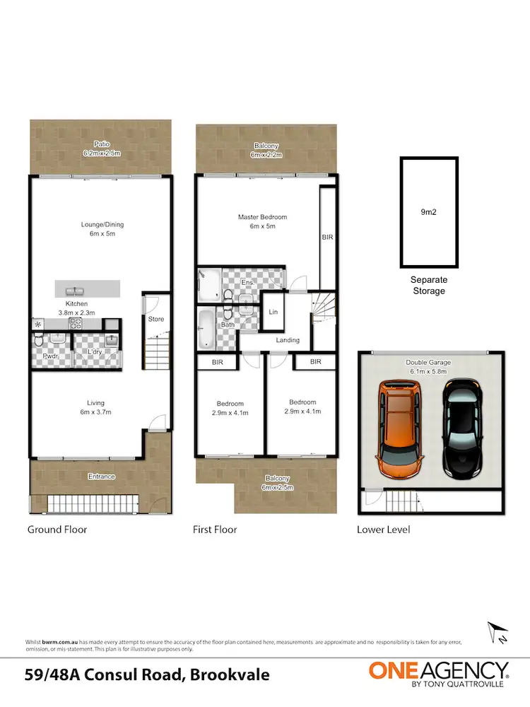 Floorplan of Homely townhouse listing, 59/48a Consul Road, Brookvale NSW 2100