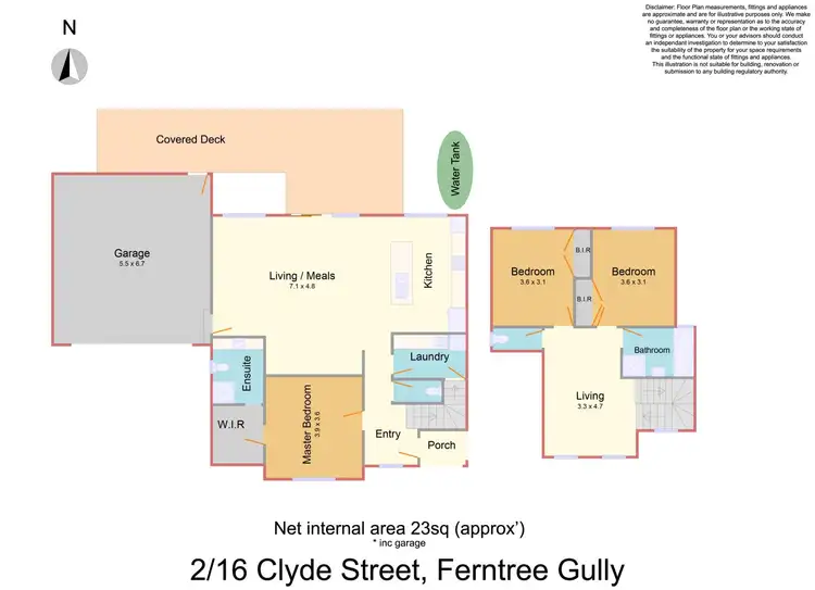 Floorplan of Homely townhouse listing, 2/16 Clyde Street, Ferntree Gully VIC 3156