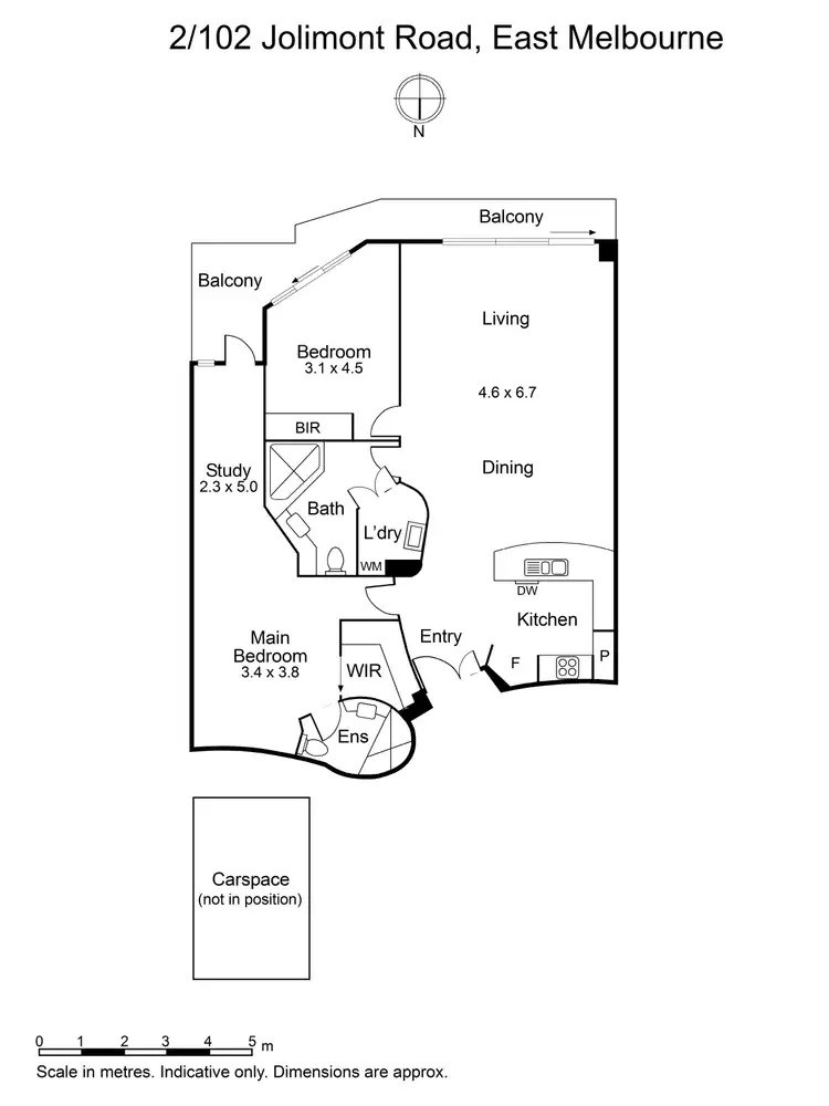Floorplan of Homely apartment listing, 2/102 Jolimont Road, East Melbourne VIC 3002