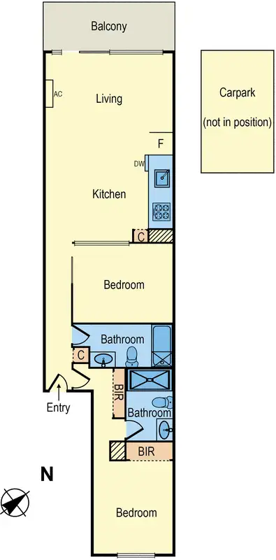 Floorplan of Homely apartment listing, 501/163 Fitzroy Street, St Kilda VIC 3182