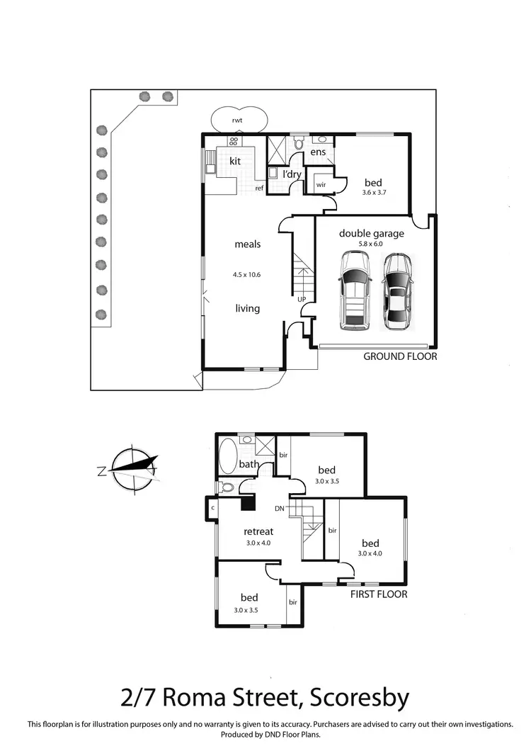 Floorplan of Homely townhouse listing, 2/7 Roma Street, Scoresby VIC 3179
