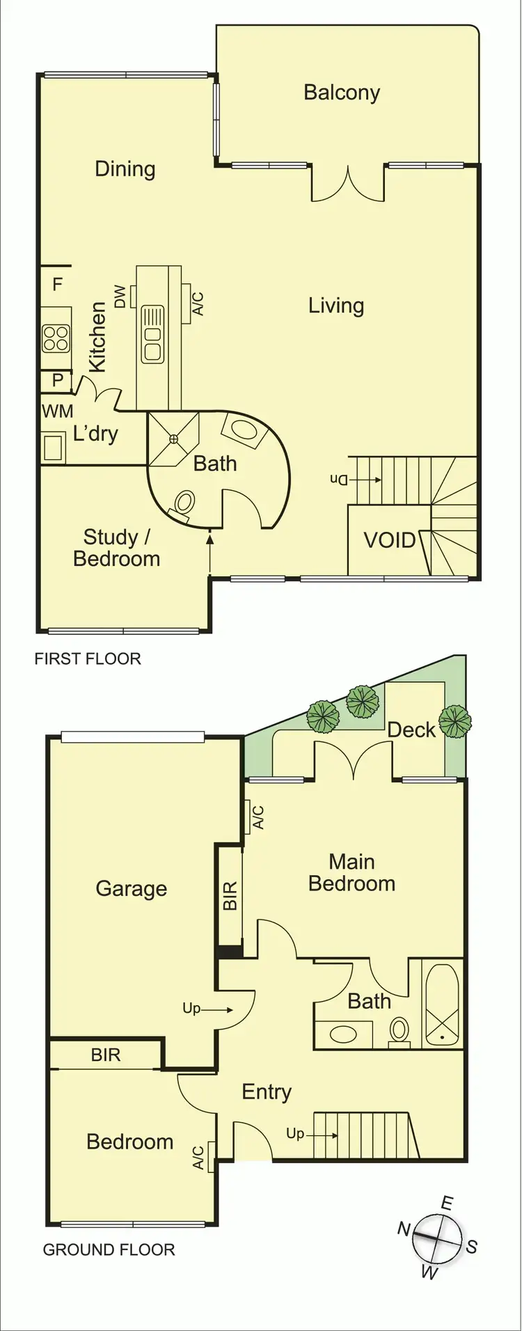 Floorplan of Homely townhouse listing, 2/7 Marine Avenue, St Kilda VIC 3182