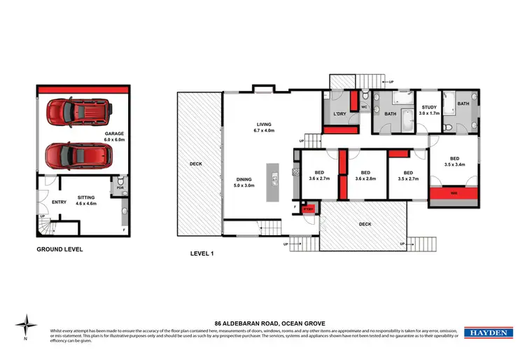 Floorplan of Homely house listing, 86 Aldebaran Road, Ocean Grove VIC 3226