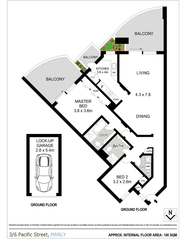 Floorplan of Homely apartment listing, 3/6 Pacific Street, Manly NSW 2095