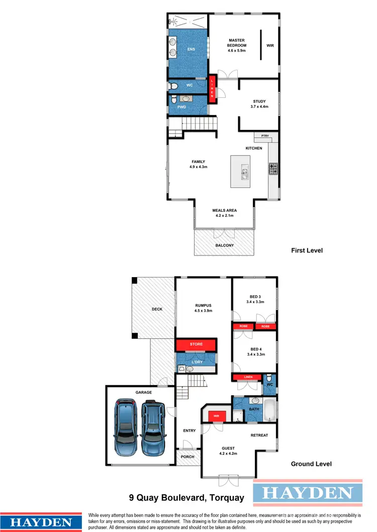 Floorplan of Homely house listing, 9 Quay Boulevard, Torquay VIC 3228