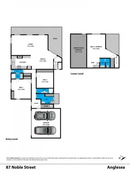 Floorplan of Homely house listing, 87 Noble Street, Anglesea VIC 3230