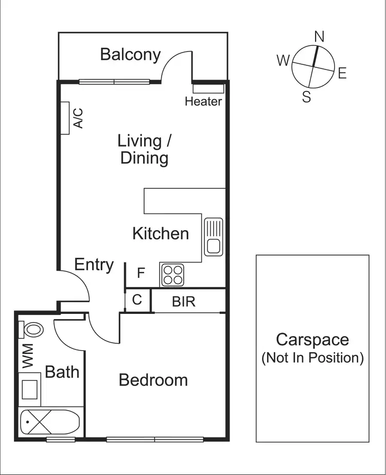 Floorplan of Homely apartment listing, 8/75 Hotham Street, St Kilda East VIC 3183