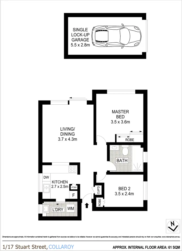 Floorplan of Homely apartment listing, 1/17 Stuart Street, Collaroy NSW 2097