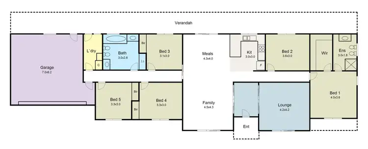 Floorplan of Homely house listing, 645 Sobeys Road, Ross Creek VIC 3351