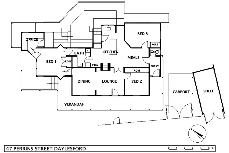 Floorplan of Homely house listing, 47 Perrins Street, Daylesford VIC 3460