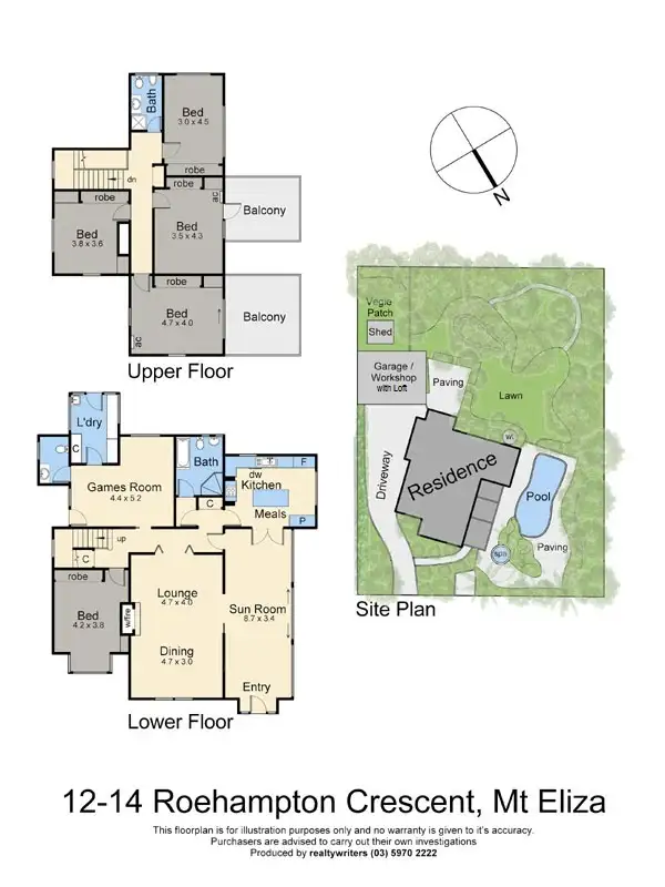 Floorplan of Homely house listing, 12-14 Roehampton Crescent, Mount Eliza VIC 3930