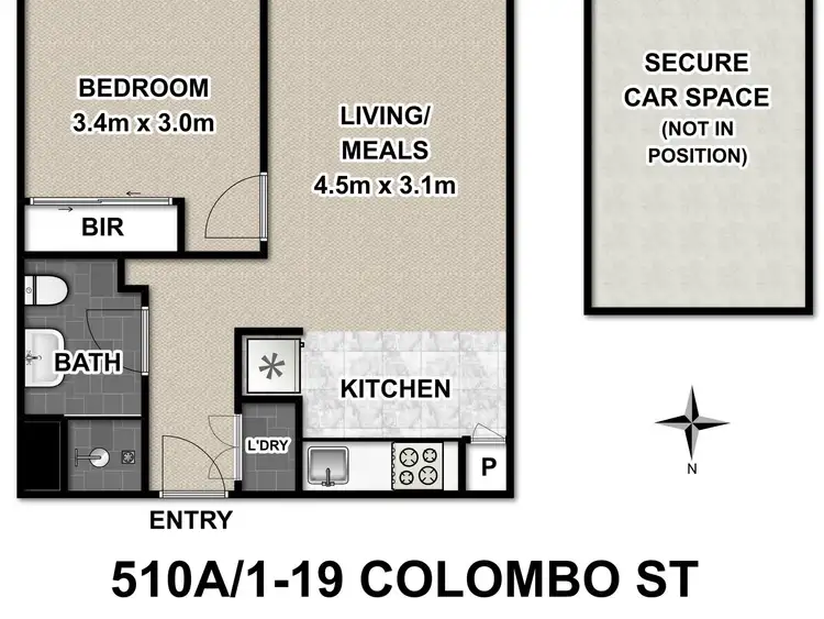 Floorplan of Homely apartment listing, 510A/1-19 Colombo Street, Mitcham VIC 3132