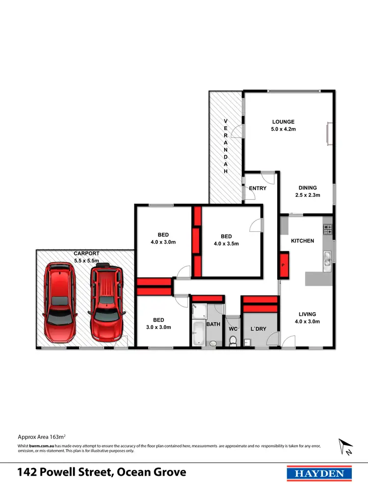 Floorplan of Homely house listing, 142 Powell  Street East, Ocean Grove VIC 3226