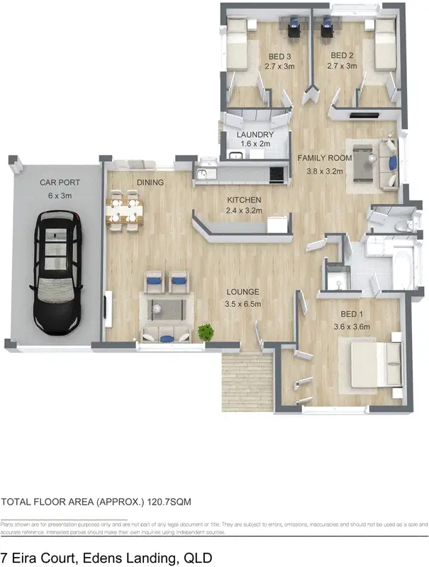 Floorplan of Homely house listing, 7 Eira Crescent, Edens Landing QLD 4207