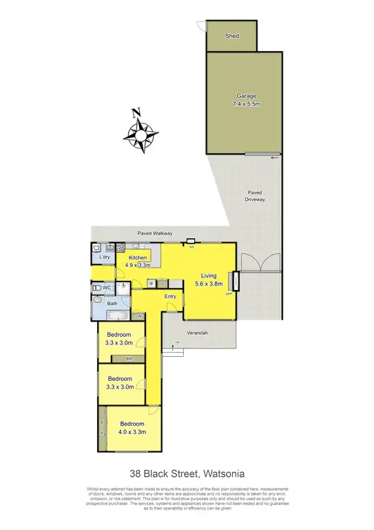 Floorplan of Homely house listing, 38 Black Street, Watsonia VIC 3087
