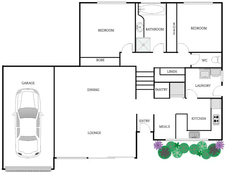 Floorplan of Homely townhouse listing, 15/77 Newman Morris Circuit, Oxley ACT 2903