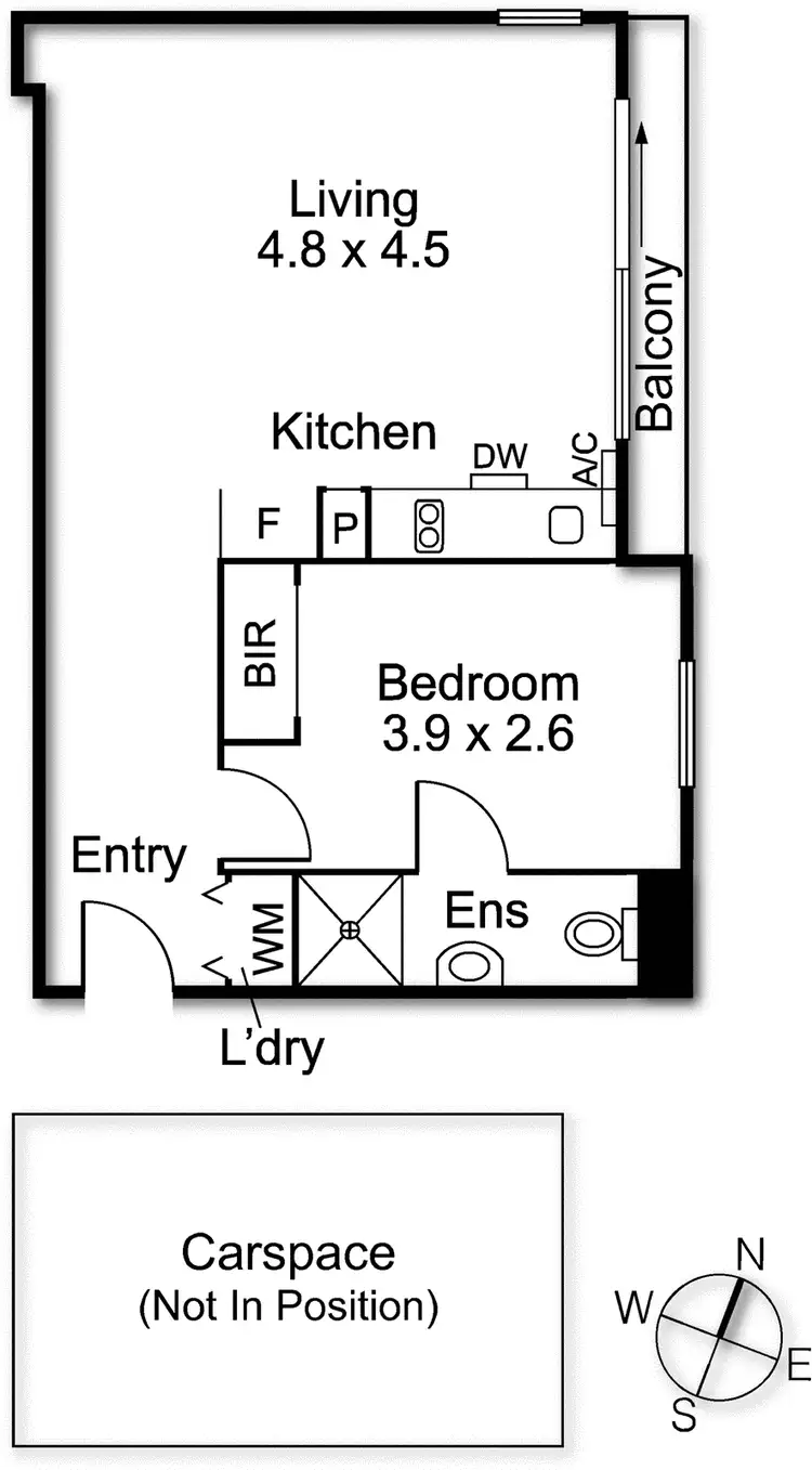 Floorplan of Homely apartment listing, 201/64 Wellington Street, St Kilda VIC 3182