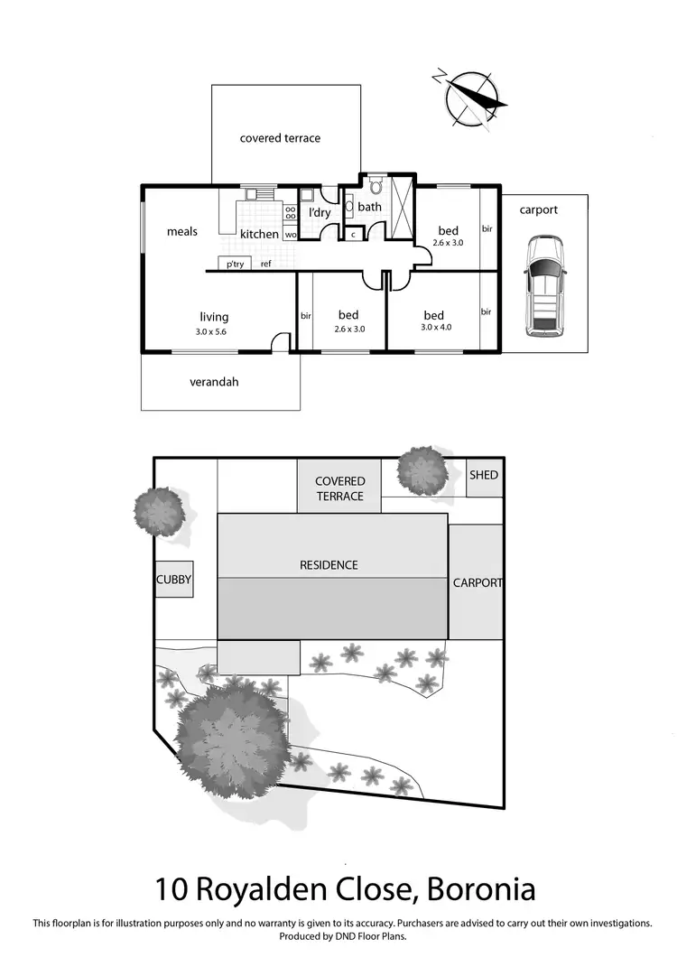 Floorplan of Homely unit listing, 1/10 Royalden Close, Boronia VIC 3155