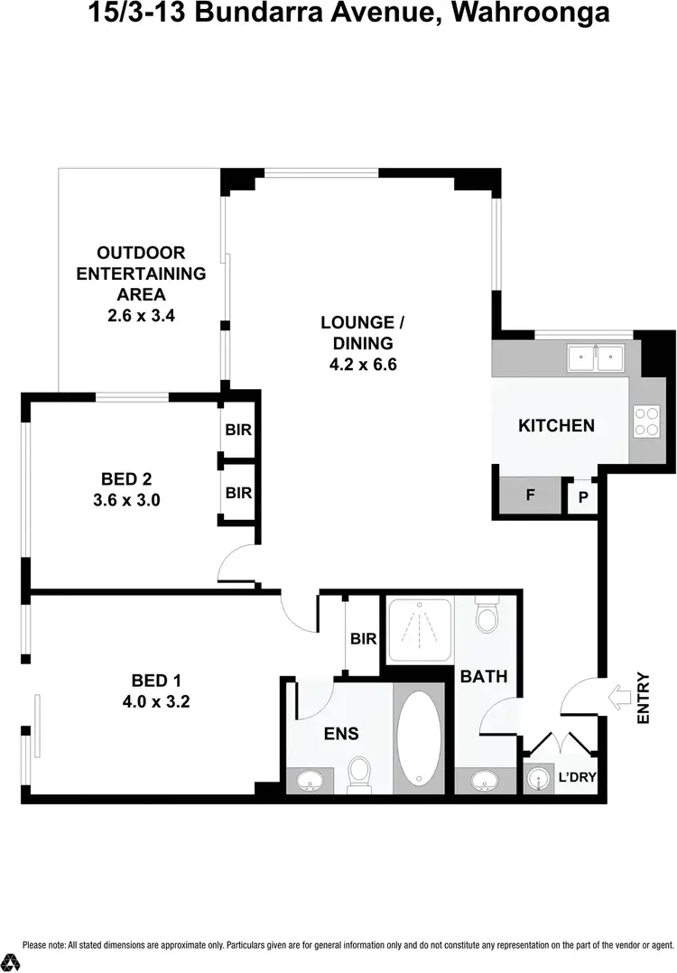 Floorplan of Homely apartment listing, 15/3-13 Bundarra Avenue, Wahroonga NSW 2076
